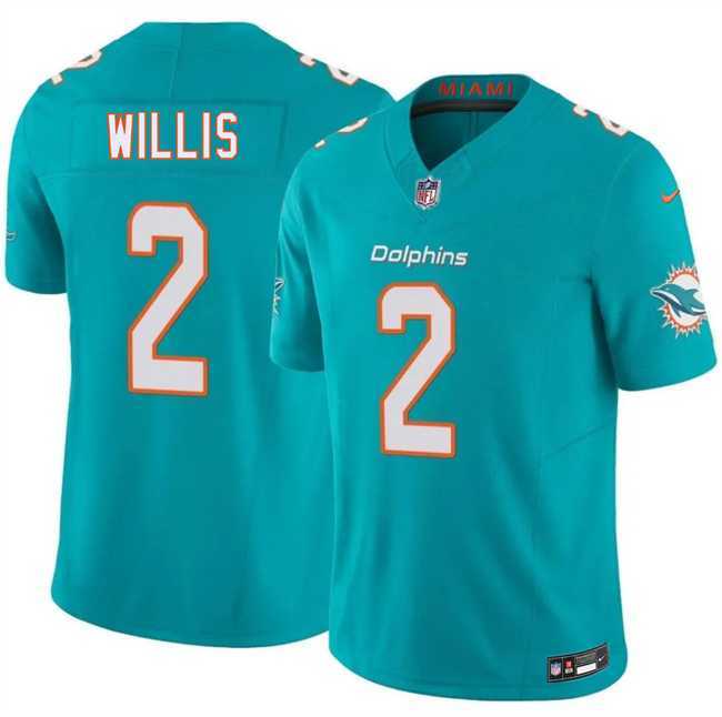 Mens Miami Dolphins #2 Malik Willis Aqua 2026 F.U.S.E. Vapor Limited Stitched Jersey Dzhi->miami dolphins->NFL Jersey