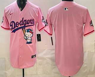 Mens Los Angeles Dodgers Blank Pink Hello Kitty 2025 World Series Champions Limited Jersey->los angeles dodgers->MLB Jersey
