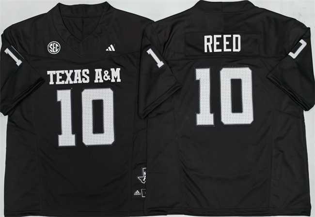 Mens Texas A&M Aggies Lions #10 Marcel Reed Black 2025 F.U.S.E. Stitched Jersey->texas a&m aggies->NCAA Jersey