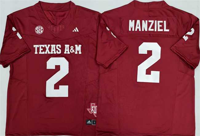 Mens Texas A&M Aggies Lions #2 Johnny Manziel Red 2025 F.U.S.E. Stitched Jersey->texas a&m aggies->NCAA Jersey