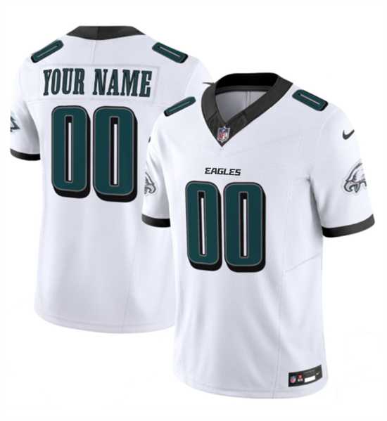 Mens Philadelphia Eagles Active Player Custom White 2024 New F.U.S.E. Vapor Untouchable Limited Football Stitched Jersey->customized nfl jersey->Custom Jersey