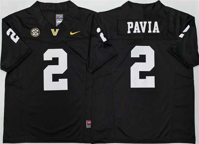 Men%27s Vanderbilt Commodores #2 Diego Pavia Black 2025 F.U.S.E. Vapor Limited Stitched Jersey->texas a&m aggies->NCAA Jersey