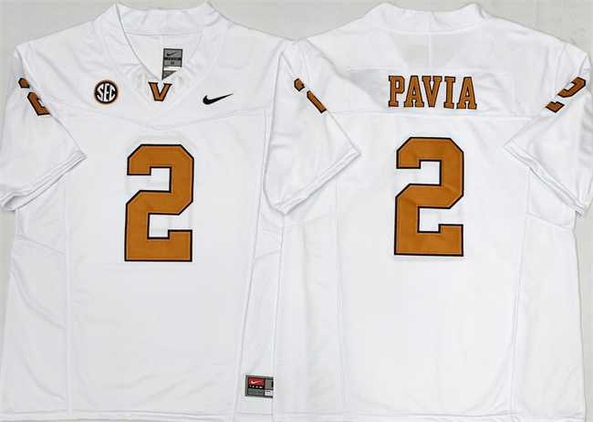 Men%27s Vanderbilt Commodores #2 Diego Pavia White 2025 F.U.S.E. Vapor Limited Stitched Jersey->vanderbilt commodores->NCAA Jersey