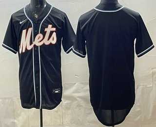 Mens New York Mets Blank 2026 Black Fashion Cool Base Jersey->new york mets->MLB Jersey