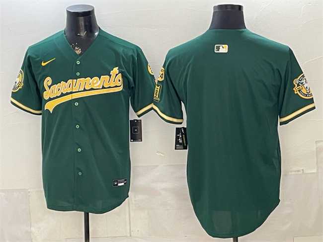 Mens Oakland Athletics Blank 2026 Green Alternate Sacramento Celebrating 125 Years Vapor Limited Stitched Jersey->oakland athletics->MLB Jersey