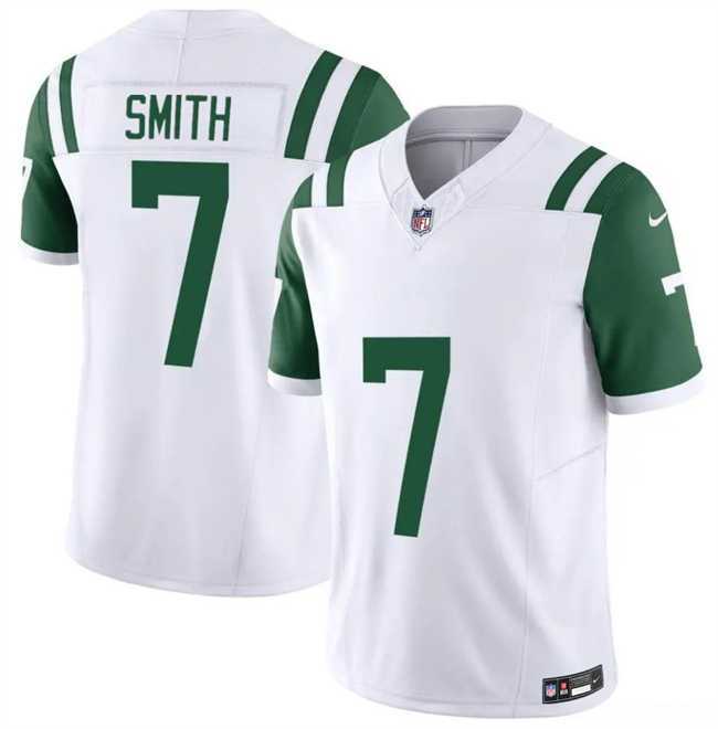 Men%27s New York Jets #7 Geno Smith White 2025 F.U.S.E. Classic Alternate Vapor Untouchable Limited Stitched Jersey Dzhi->new york jets->NFL Jersey