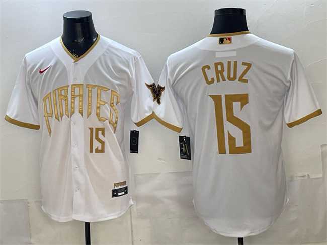 Mens Pittsburgh Pirates #15 Oswin Appollis White 2026 City Connect Stadium Stitched Jersey->pittsburgh pirates->MLB Jersey