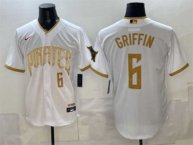 Mens Pittsburgh Pirates #6 Konnor Griffin White 2026 City Connect Stadium Stitched Jersey->pittsburgh pirates->MLB Jersey