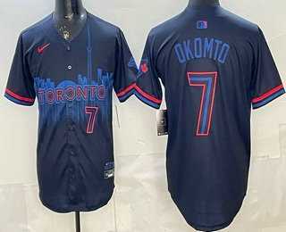 Men%27s Toronto Blue Jays #7 Kazuma Okamoto Black City Limited Jersey->washington nationals->MLB Jersey