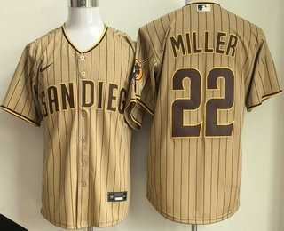 Mens San Diego Padres #22 Mason Miller Khaki Limited Baseball Jersey->san diego padres->MLB Jersey