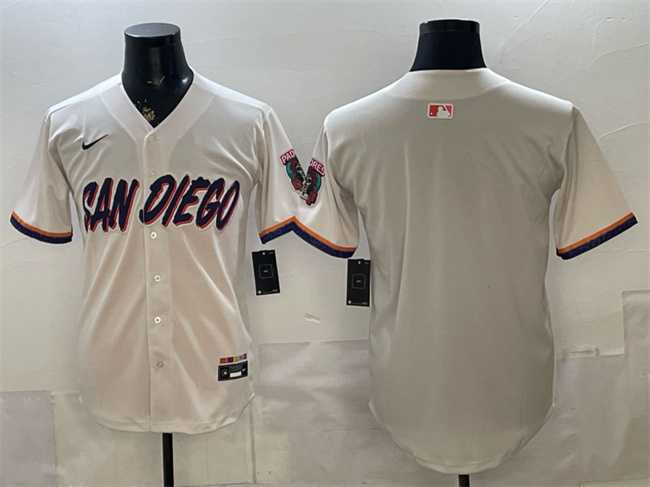 Men%27s San Diego Padres Blank Cream 2026 City Connect Stadium Stitched Jersey->san diego padres->MLB Jersey