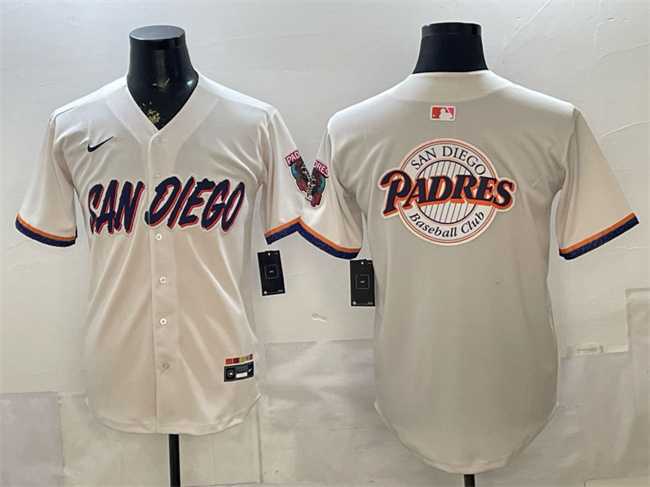 Men%27s San Diego Padres Team Big Logo Cream 2026 City Connect Stadium Stitched Jersey->san diego padres->MLB Jersey