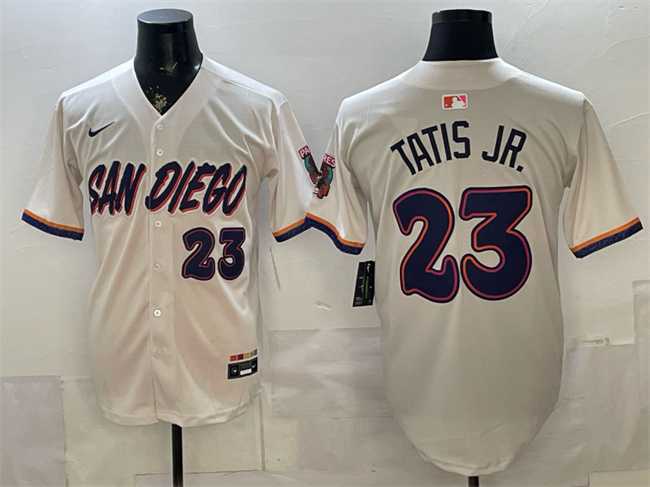 Mens San Diego Padres #23 Fernando Tatis Jr. Cream 2026 City Connect Stadium Stitched Jersey->san diego padres->MLB Jersey