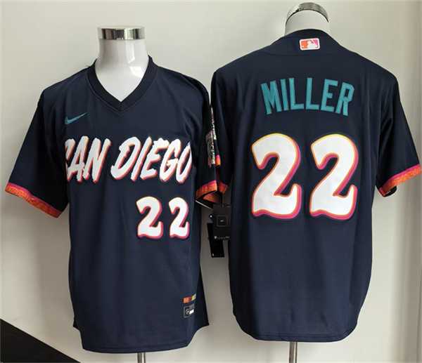 Mens San Diego Padres #22 Mason Miller Obsidian 2026 City Connect Stadium Stitched Baseball Jersey->san diego padres->MLB Jersey