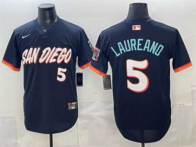 Mens San Diego Padres #5 Ramon Laureano Obsidian 2026 City Connect Stadium Stitched Jersey->san diego padres->MLB Jersey
