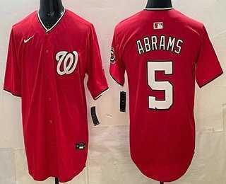 Men%27s Washington Nationals #5 CJ Abrams Red Limited Jersey->indiana hoosiers->NCAA Jersey