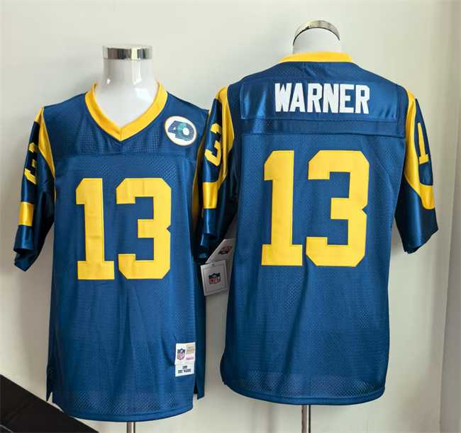 Men%27s Los Angeles Rams #13 Kurt Warner Royal Throwback Football Stitched Jersey->green bay packers->NFL Jersey