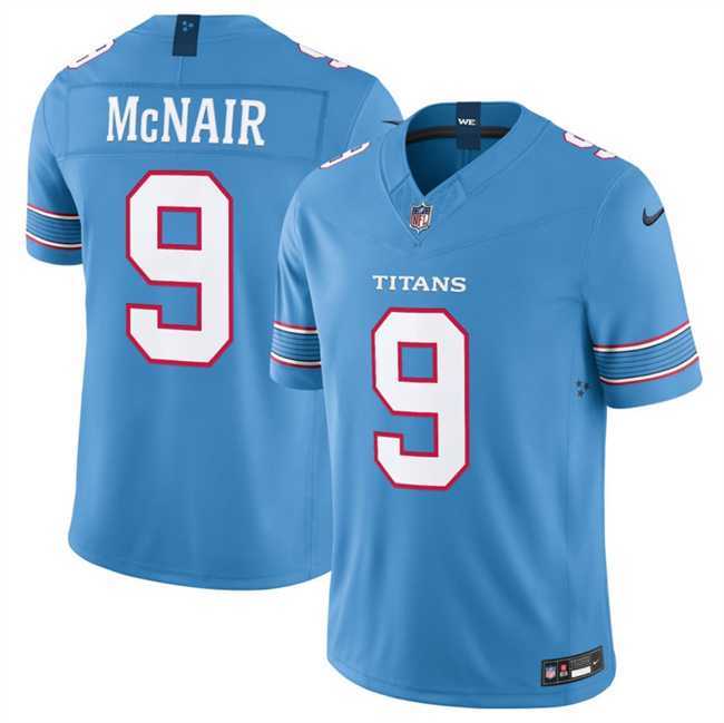 Mens Tennessee Titans #9 Steve McNair Light Blue 2026 F.U.S.E. Vapor Limited Stitched Jersey Dzhi->->NFL Jersey