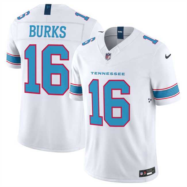 Mens Tennessee Titans #16 Treylon Burks White 2026 F.U.S.E. Vapor Limited Stitched Jersey Dzhi->->NFL Jersey
