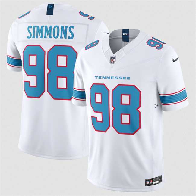 Men%27s Tennessee Titans #98 Cameron Ward White 2026 F.U.S.E. Vapor Limited Stitched Jersey Dzhi->buffalo bills->NFL Jersey