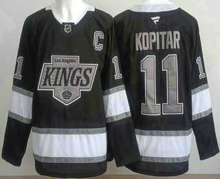 Mens Los Angeles Kings #11 Anze Kopitar Black Alternate Authentic Jersey->los angeles kings->NHL Jersey