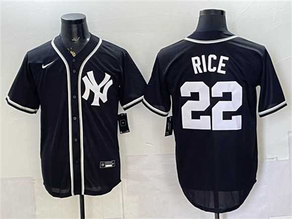 Men%27s New York Yankees #22 Ben Rice 2026 Fashion Replica Black Out Stitched Jersey->new york yankees->MLB Jersey