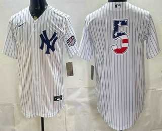 Men%27s New York Yankees #5 Joe DiMaggio White 2026 USA 250 Fourth of July Home Stadium Stitched Jersey Dzhi->new york yankees->MLB Jersey