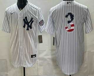 Men%27s New York Yankees #3 Babe Ruth White 2026 USA 250 Fourth of July Home Stadium Stitched Jersey Dzhi->new york yankees->MLB Jersey