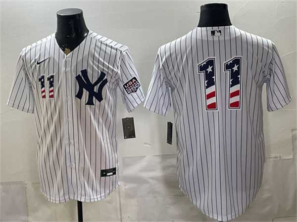 Men%27s New York Yankees #11 Anthony Volpe White 2026 USA 250 Fourth of July Home Stadium Stitched Baseball Jersey Dzhi->new york yankees->MLB Jersey