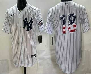 Men%27s New York Yankees #18 Andrew Benintendi White 2026 USA 250 Fourth of July Home Stadium Stitched Jersey Dzhi->new york yankees->MLB Jersey