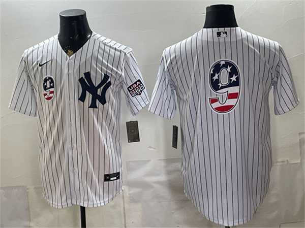Men%27s New York Yankees #9 Roger Maris White 2026 USA 250 Fourth of July Home Stadium Stitched Baseball Jersey Dzhi->new york yankees->MLB Jersey
