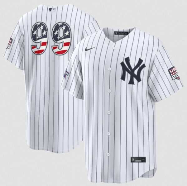 Mens New York Yankees #99 Aaron Judge White 2026 All-Star Edition Stars & Stripes & USA 250 Fourth of July Home Stadium Stitched Jersey Dzhi->new york yankees->MLB Jersey