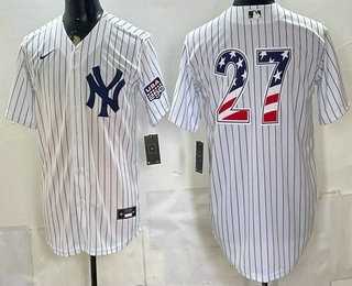 Men%27s New York Yankees #27 Giancarlo Stanton White 2026 USA 250 Fourth of July Home Stadium Stitched Jersey Dzhi->new york yankees->MLB Jersey