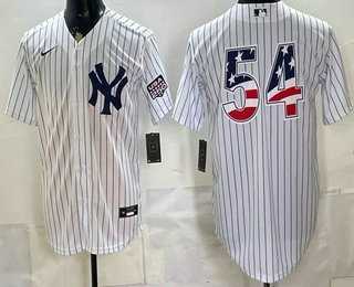 Mens New York Yankees #54 Max Fried White 2026 USA 250 Fourth of July Home Stadium Stitched Jersey Dzhi->new york yankees->MLB Jersey