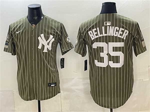 Men%27s New York Yankees #35 Cody Bellinger Olive 2026 Armed Forces Day Salute To Service Stitched Jersey Dzhi->new york yankees->MLB Jersey