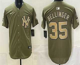 Men%27s New York Yankees #35 Cody Bellinger Olive 2026 Armed Forces Day Jersey Dzhi->new york yankees->MLB Jersey