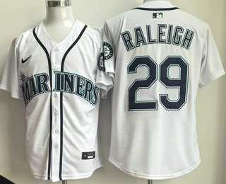 Men%27s Seattle Mariners #29 Cal Raleigh White Limited Jersey->st.louis cardinals->MLB Jersey