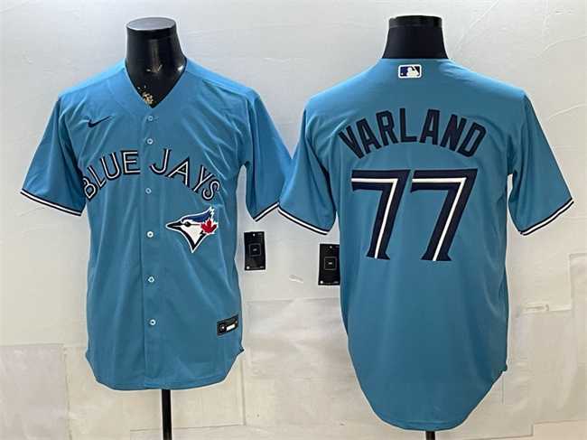 Mens Toronto Blue Jays #77 Louis Varland Blue Stitched Jersey->toronto blue jays->MLB Jersey