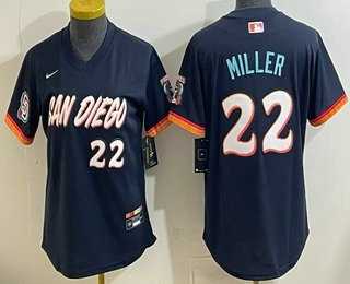 Women%27s San Diego Padres #22 Mason Miller Navy 2026 City Connect Stadium Jersey->mlb youth jerseys->MLB Jersey