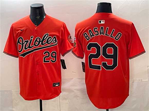 Mens Baltimore Orioles #29 Samuel Basallo Orange 2025 Limited Stitched Jersey->baltimore orioles->MLB Jersey