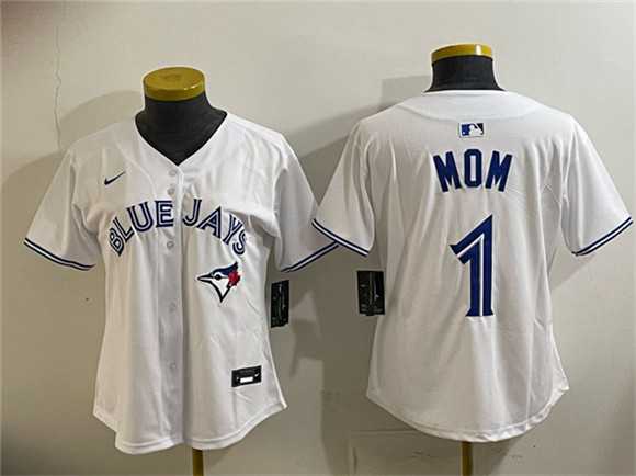 Women%27s Toronto Blue Jays #1 Mom White Limited Stitched Jersey(Run Small)->mlb youth jerseys->MLB Jersey