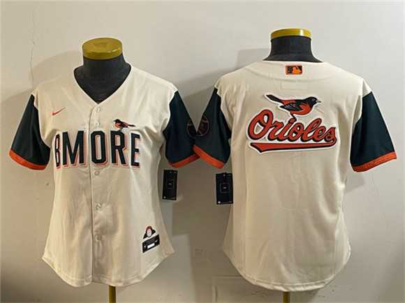 Youth Baltimore Orioles Team Big Logo Natural 2026 City Connect Stadium Stitched Jersey->mlb youth jerseys->MLB Jersey