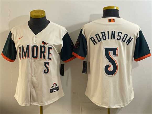 Youth Baltimore Orioles #5 Brooks Robinson Natural 2026 City Connect Stadium Stitched Jersey->mlb youth jerseys->MLB Jersey