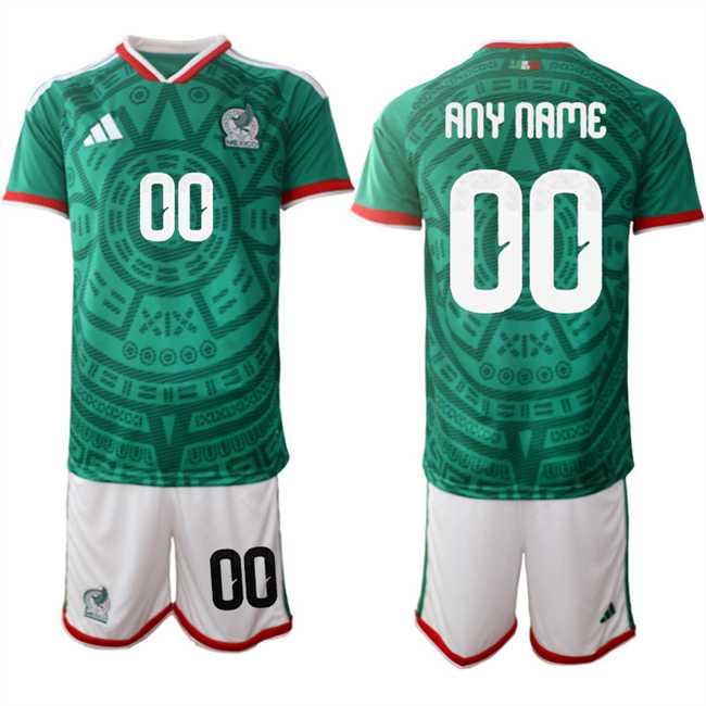 Mens Mexico Custom Green 2025-26 Home Soccer Jersey Suit->->Custom Jersey