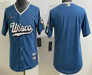 Youth Milwaukee Brewers Blank Blue 2026 City Connect Stadium Jersey->mlb youth jerseys->MLB Jersey