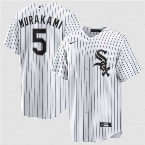 Mens Chicago White Sox #5 Munetaka Murakami White Cool Base Stitched Jersey Dzhi->chicago white sox->MLB Jersey