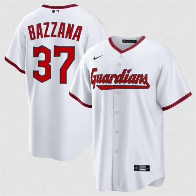 Men%27s Cleveland Guardians #37 Travis Bazzana White Home Limited Stitched Jersey Dzhi->cincinnati reds->MLB Jersey