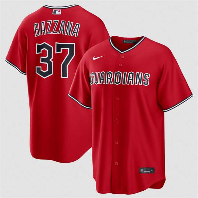 Men%27s Cleveland Guardians #37 Travis Bazzana Red Alternate Limited Stitched Jersey Dzhi->chicago white sox->MLB Jersey