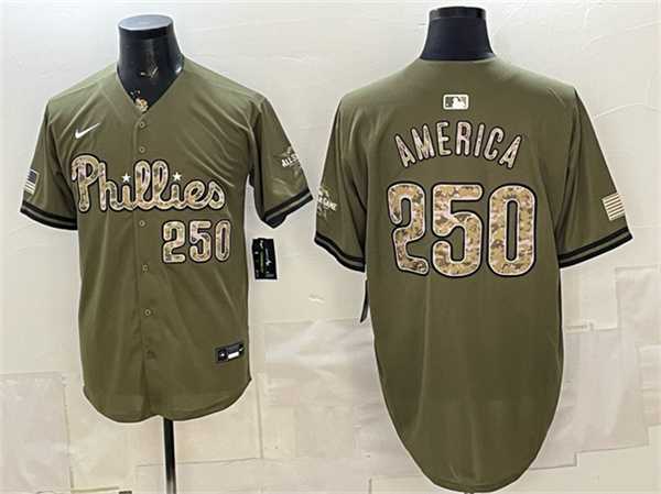 Mens Philadelphia Phillies #250 America Olive 2026 Armed Forces Day Stitched Jersey Dzhi->philadelphia phillies->MLB Jersey