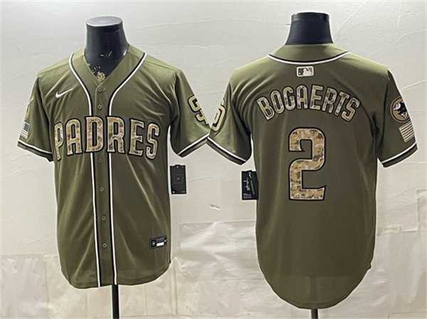 Men%27s San Diego Padres #2 Xander Bogaerts Olive 2026 Armed Forces Day Stitched Jersey Dzhi->philadelphia phillies->MLB Jersey